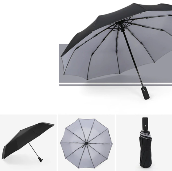 Windproof Storm Umbrella - Automatic Compact Rain & UV Protection