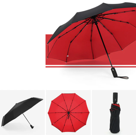 Windproof Storm Umbrella - Automatic Compact Rain & UV Protection
