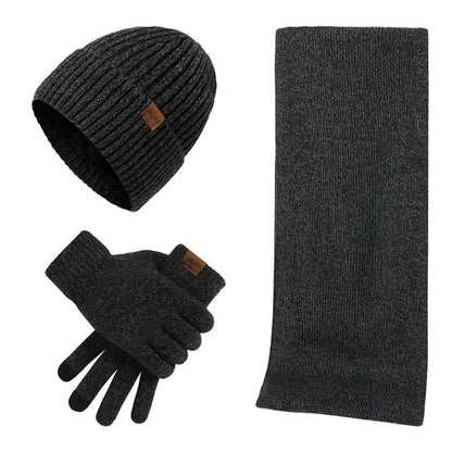 Winter Accessories Set - Knitted Beanie, Scarf & Gloves