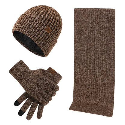 Winter Accessories Set - Knitted Beanie, Scarf & Gloves