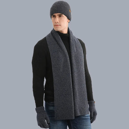Winter Accessories Set - Knitted Beanie, Scarf & Gloves