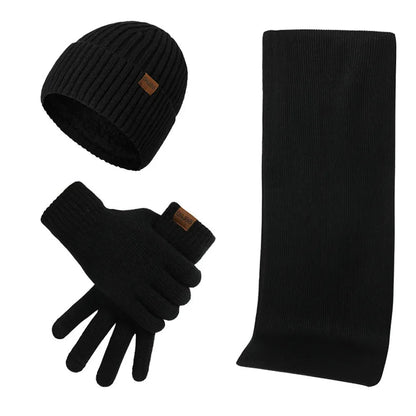 Winter Accessories Set - Knitted Beanie, Scarf & Gloves
