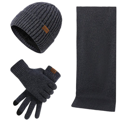 Winter Accessories Set - Knitted Beanie, Scarf & Gloves
