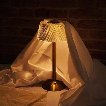 Wireless Crystal-Detail Table Lamp with Rechargeable LED