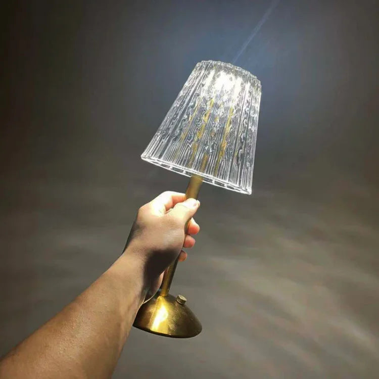 Wireless Crystal-Detail Table Lamp with Rechargeable LED
