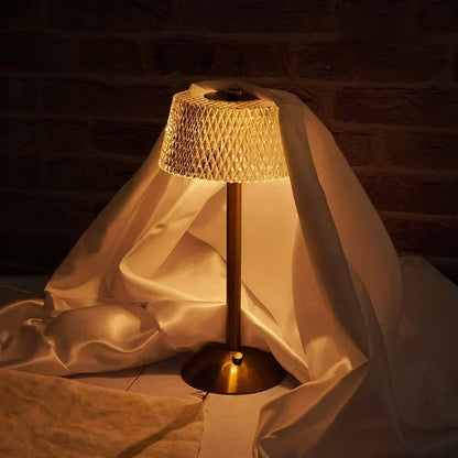 Wireless Crystal Table Lamp with 3W LED Lighting