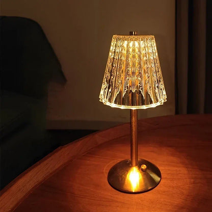 Wireless Crystal Table Lamp with 3W LED Lighting