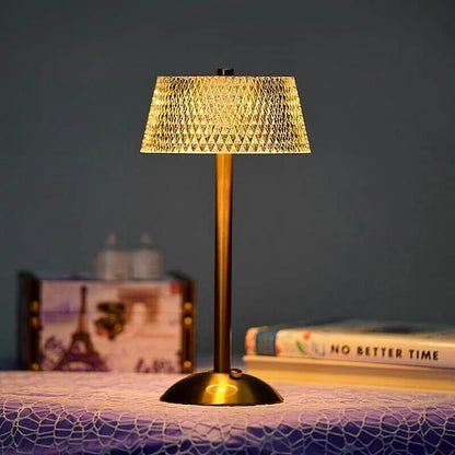 Wireless Crystal Table Lamp with 3W LED Lighting