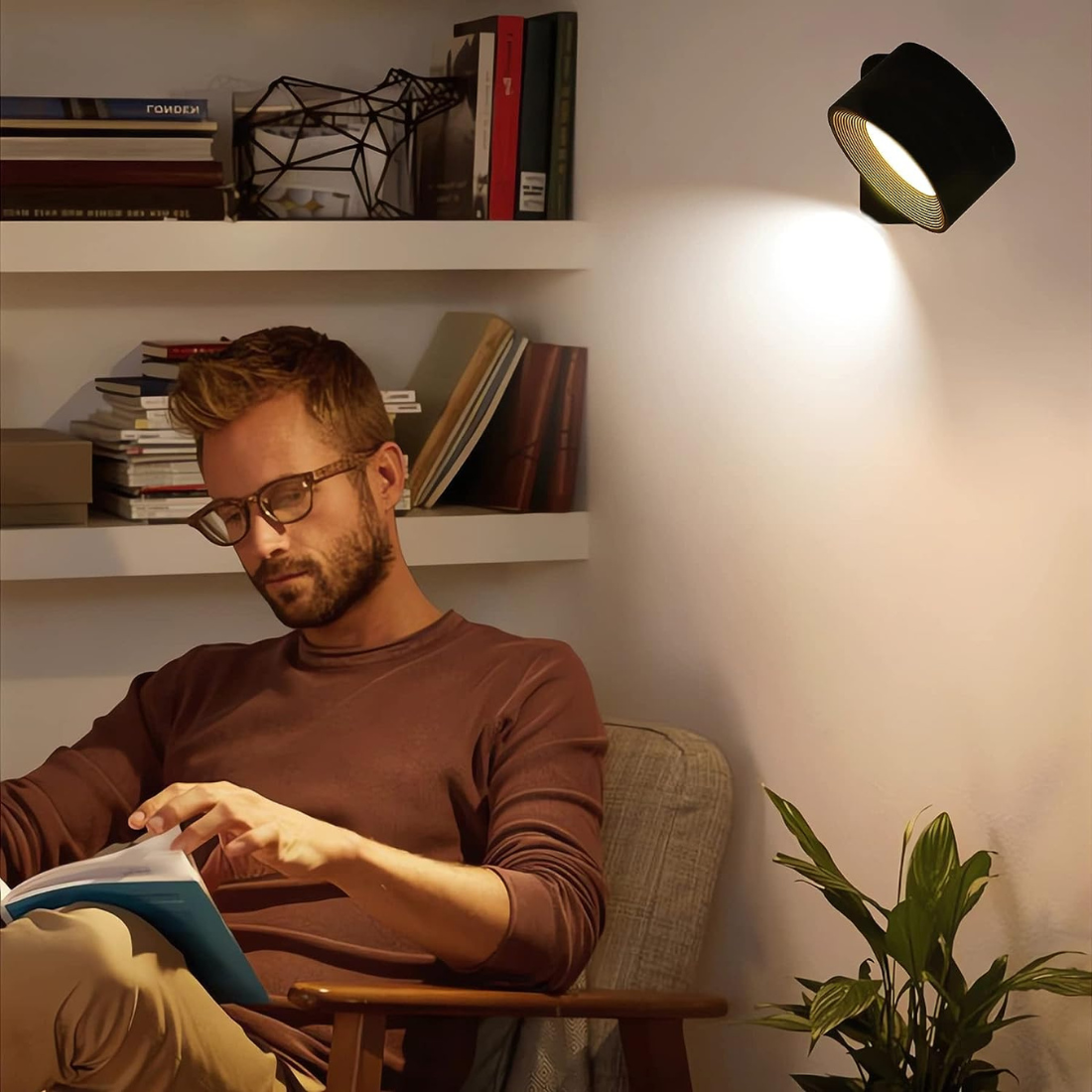 Wireless Rechargeable 360° Wall Lamp - LED Indoor & Outdoor Light