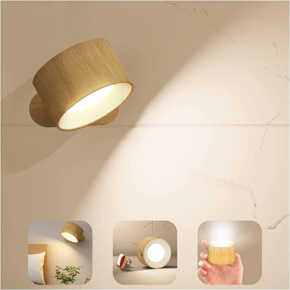 Wireless Rechargeable 360° Wall Lamp - LED Indoor & Outdoor Light