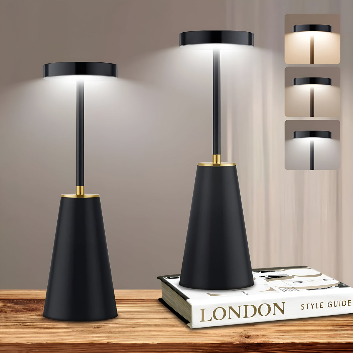 Wireless Table Lamp with Adjustable Colour Temperature and 4000mAh Battery