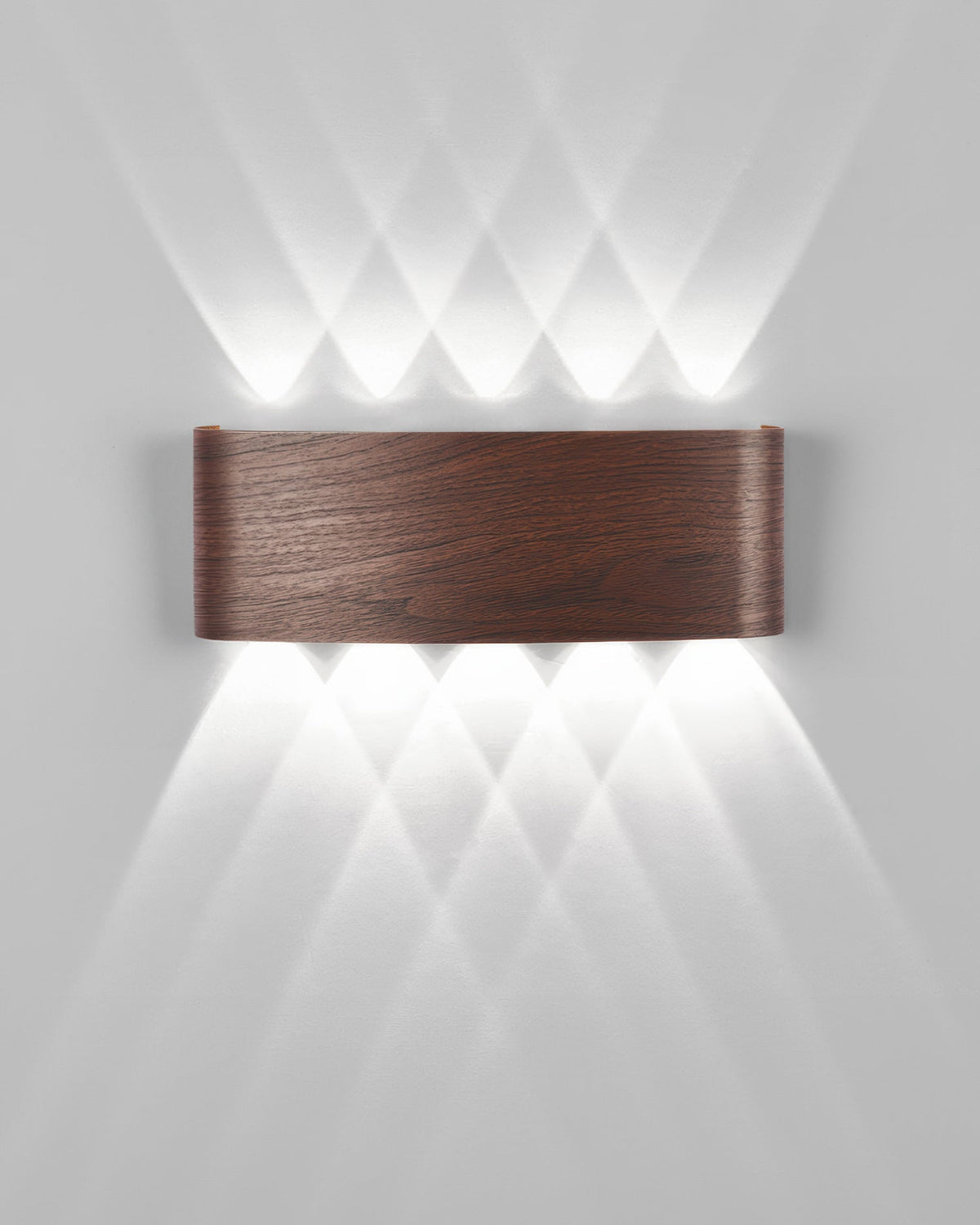 Wood Grain LED Wall Light – 10W Aluminium Outdoor Light with Warm White 3000K Illumination