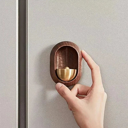 Wooden Door Bell with Magnetic Mounting and Calming Chime