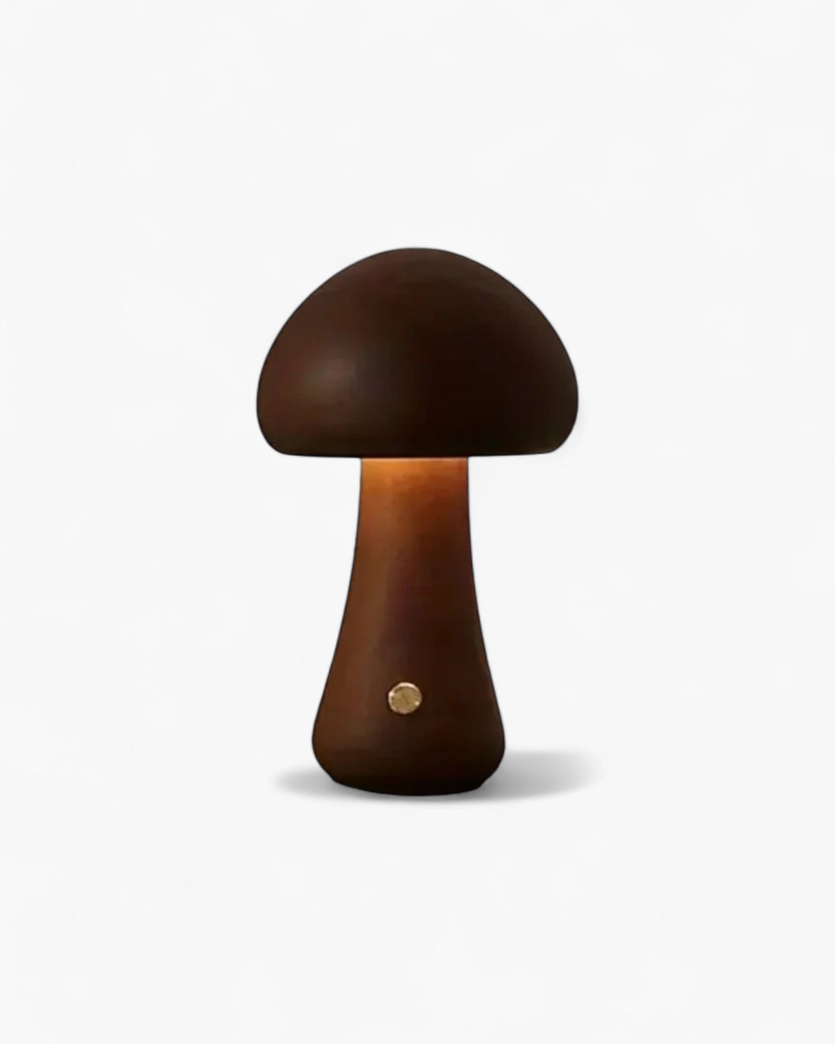 Wooden Mushroom Table Lamp with Organic Design and Warm Lighting