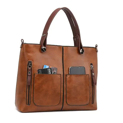 Zambir – Women's Vintage PU Leather Shoulder Bag with Adjustable Crossbody Strap